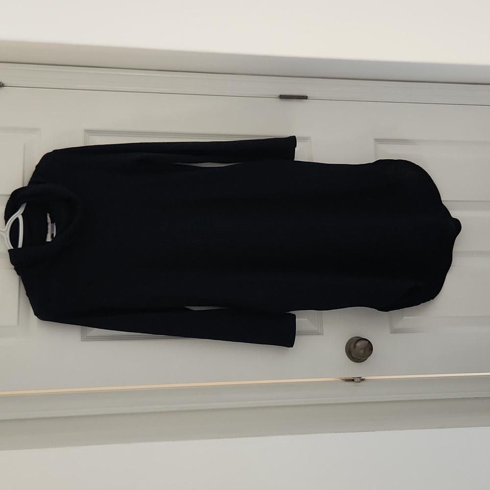 Dark navy ribbed sweater dress